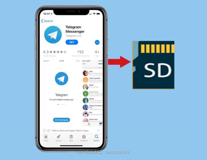 انتقال فولدرها از تلگرام به كارت SD