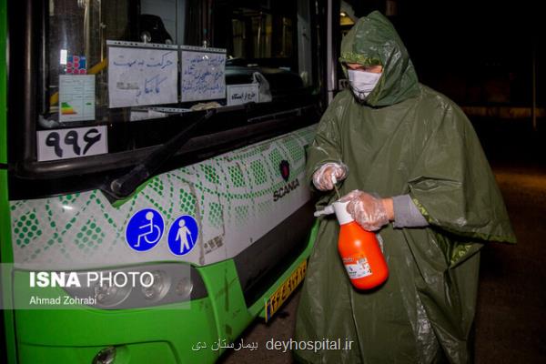 گندزدایی مكان ها و وسایل نقلیه عمومی تا كنترل ویروس كرونا ادامه دارد